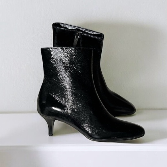 🌻NEW w.box La Canadienne "Davis" Black Leather Ankle Boots Size 6 - Picture 5 of 12